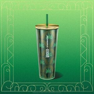 Starbucks x Wicked Emerald City Green and Gold Tumbler